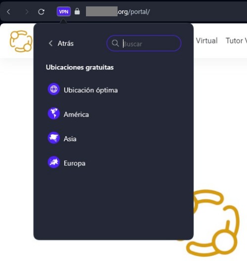 Ubicaciones de los servidores VPN de Opera